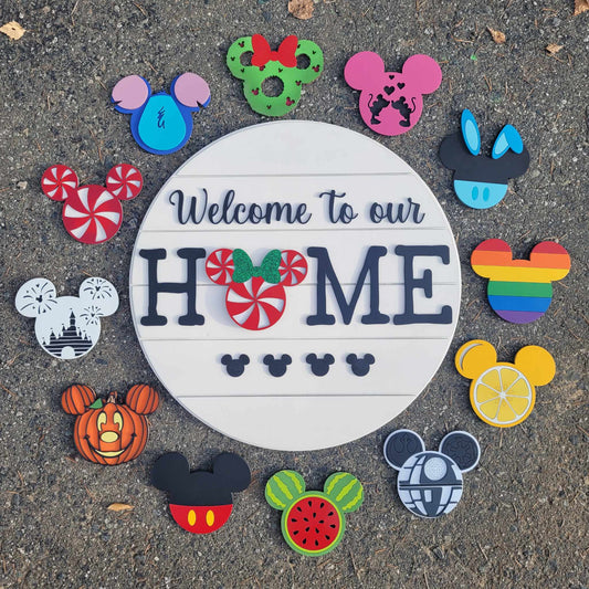 Welcome To Our Home Mickey Sign
