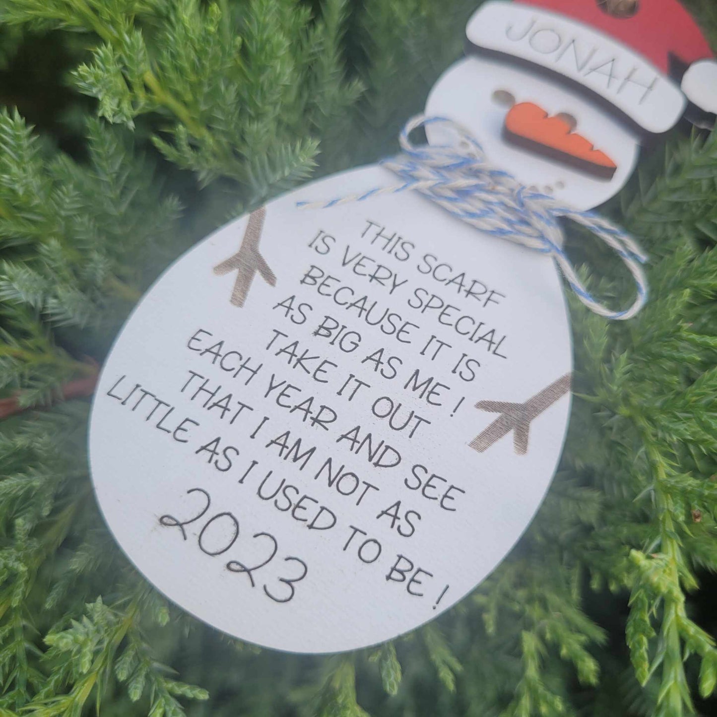 Snowman Height - Personalized Ornament