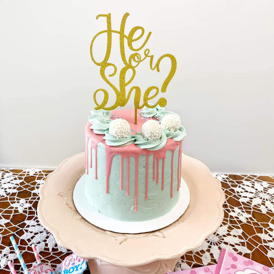 He or She? Cake Topper