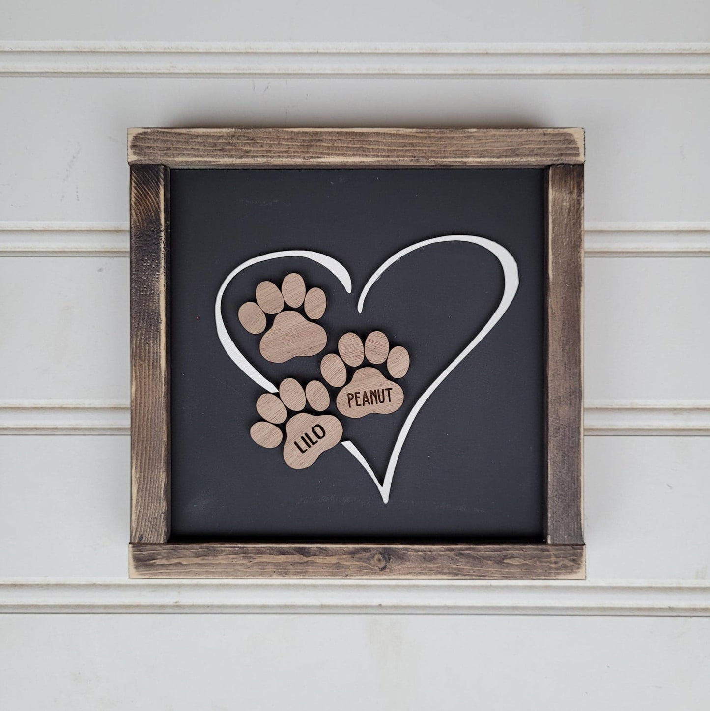 Paw Print Heart - Personalized